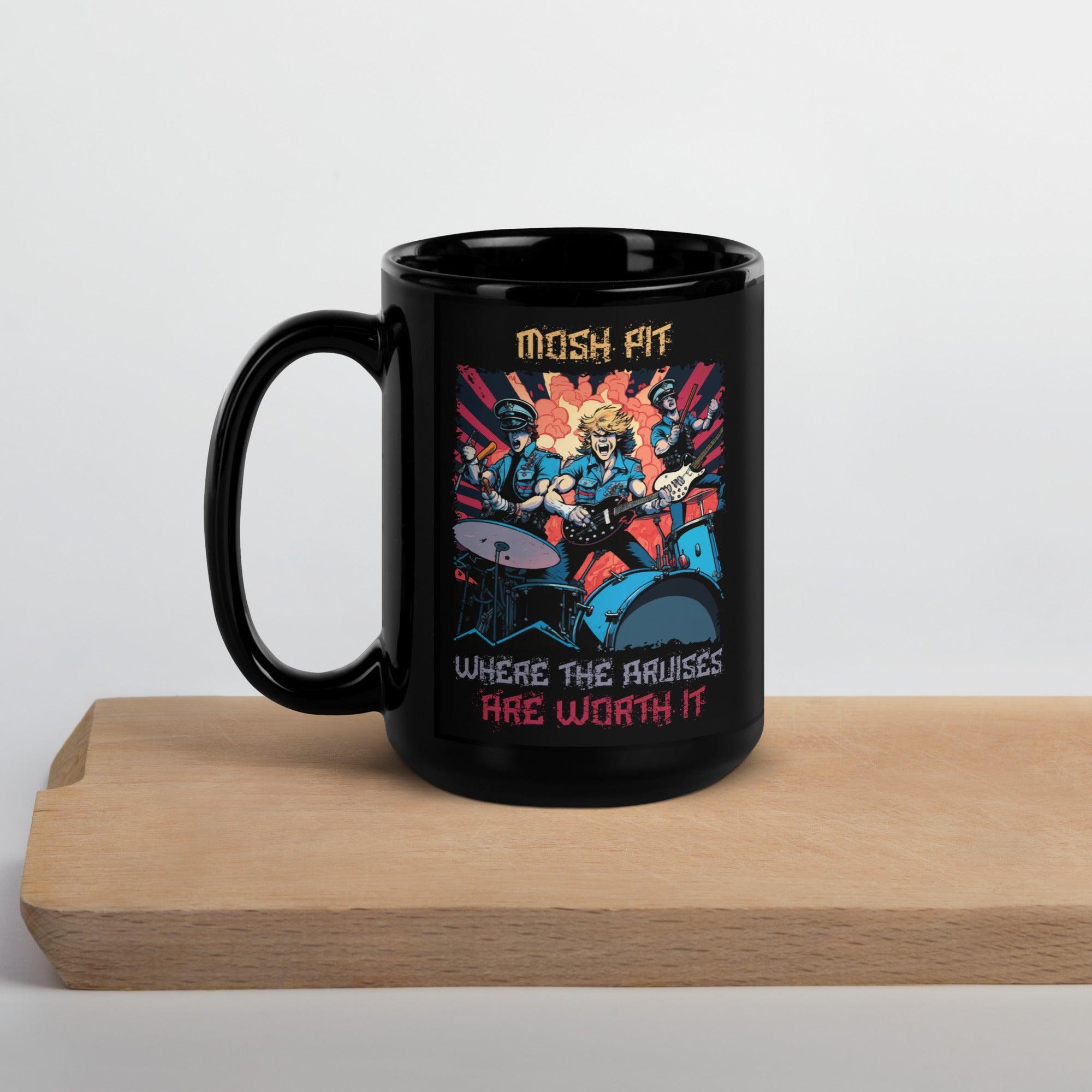 Mosh Pit Black Glossy Mug - Beyond T-shirts