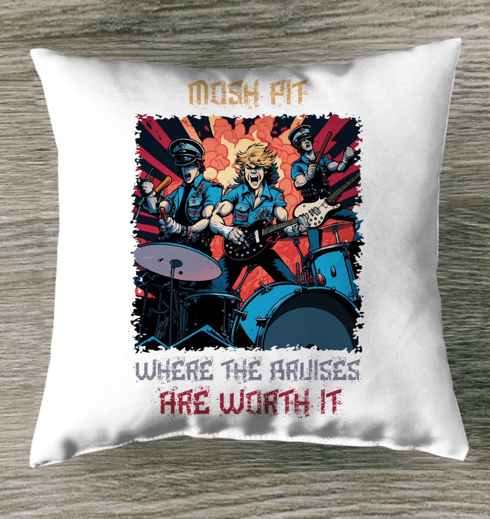 Mosh Pit Outdoor Pillow - Beyond T-shirts