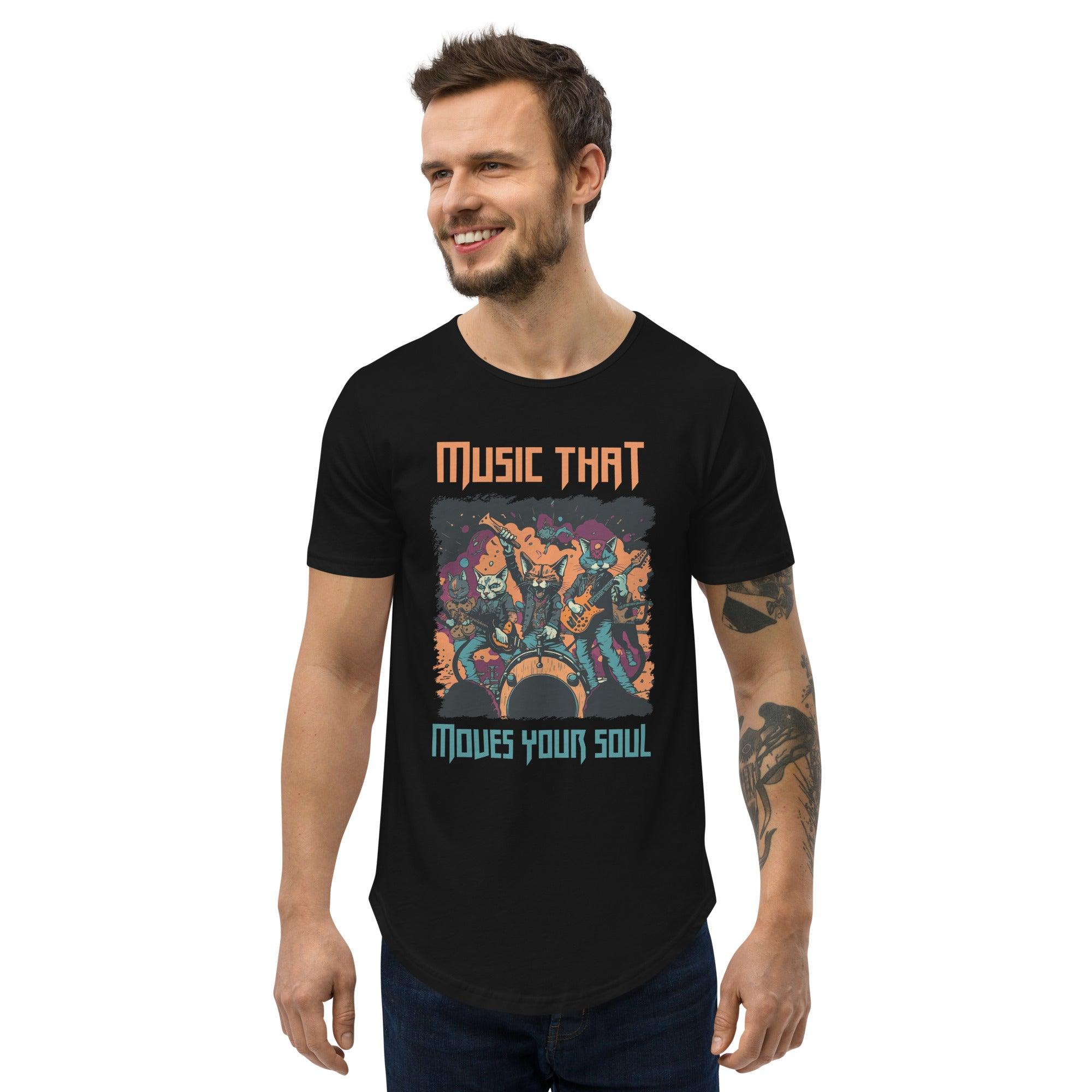 Moves Your Soul Men's Curved Hem T-Shirt - Beyond T-shirts