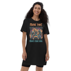 Moves Your soul Organic cotton t-shirt dress - Beyond T-shirts