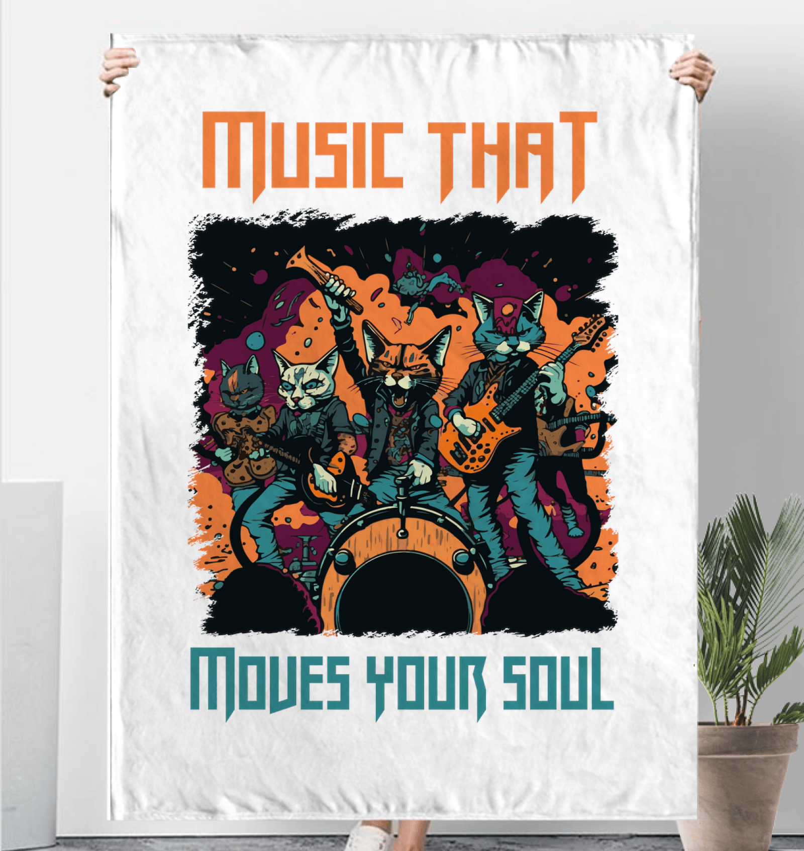 Moves Your Soul Sherpa Blanket - Beyond T-shirts