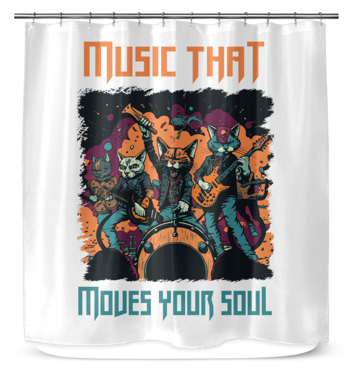 Moves Your Soul Shower Curtain - Beyond T-shirts