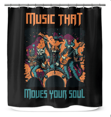 Moves Your Soul Shower Curtain - Beyond T-shirts