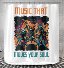 Moves Your Soul Shower Curtain - Beyond T-shirts