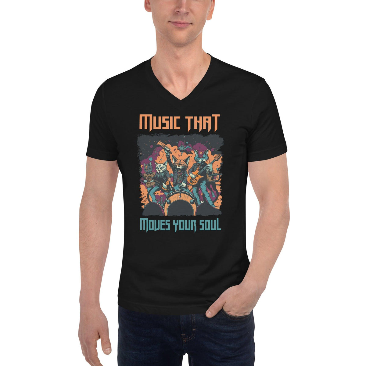Moves Your soul Unisex Short Sleeve V-Neck T-Shirt - Beyond T-shirts