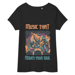 Moves Your Soul Women’s fitted v-neck t-shirt - Beyond T-shirts