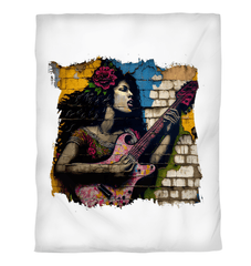 Music Fills Her Soul Duvet Cover - Beyond T-shirts