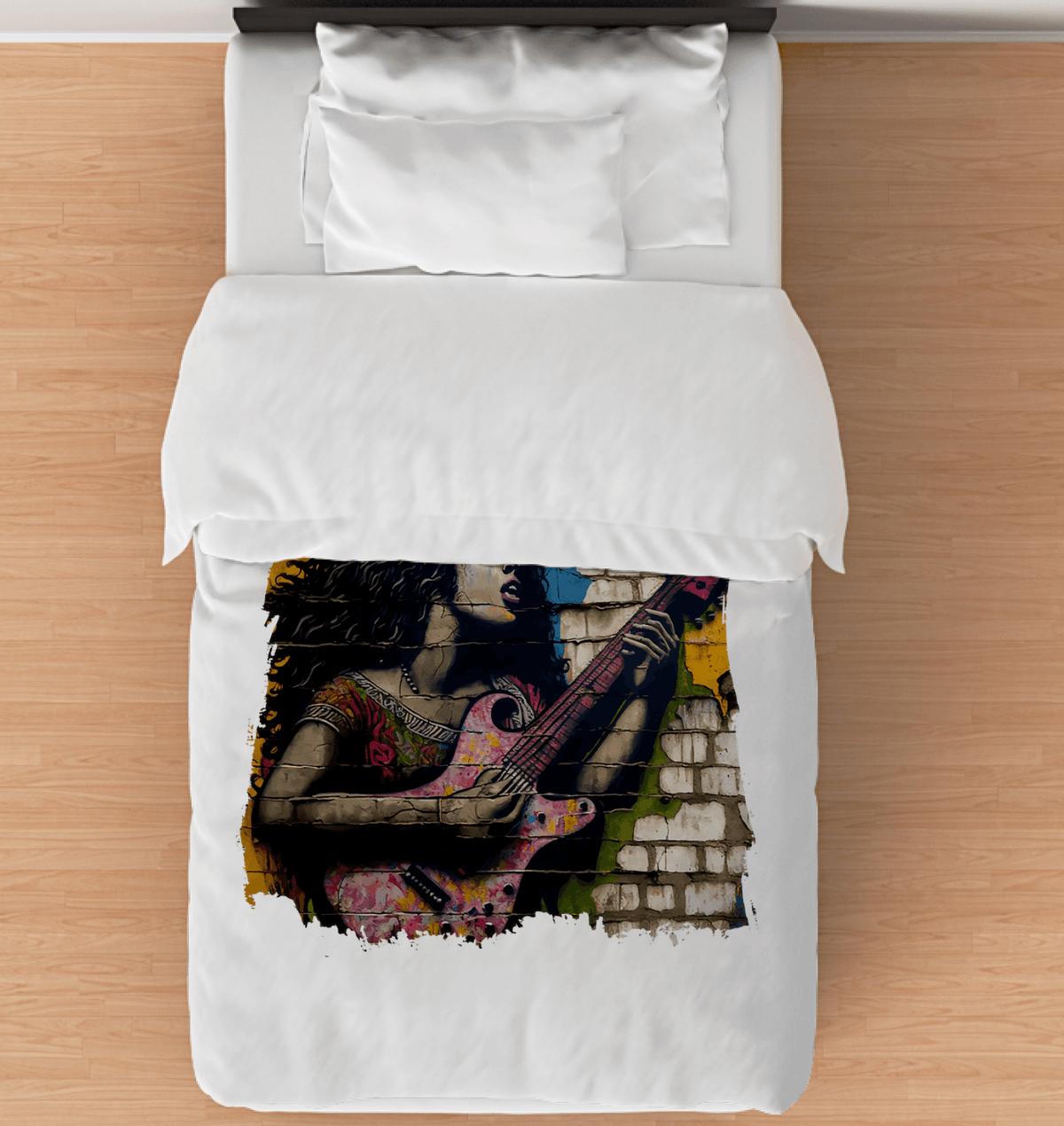 Music Fills Her Soul Duvet Cover - Beyond T-shirts