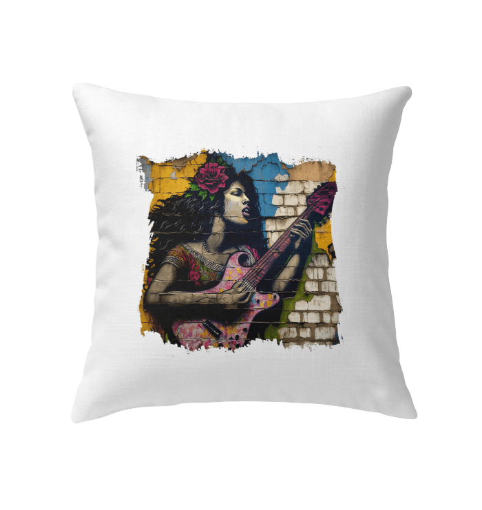 Music Fills Her Soul Indoor Pillow - Beyond T-shirts