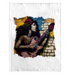 Music Fills Her Soul Sherpa Blanket - Beyond T-shirts