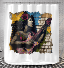 Music Fills Her Soul Shower Curtain - Beyond T-shirts