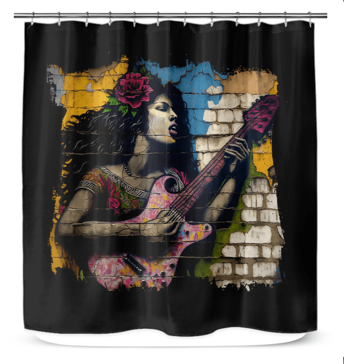 Music Fills Her Soul Shower Curtain - Beyond T-shirts