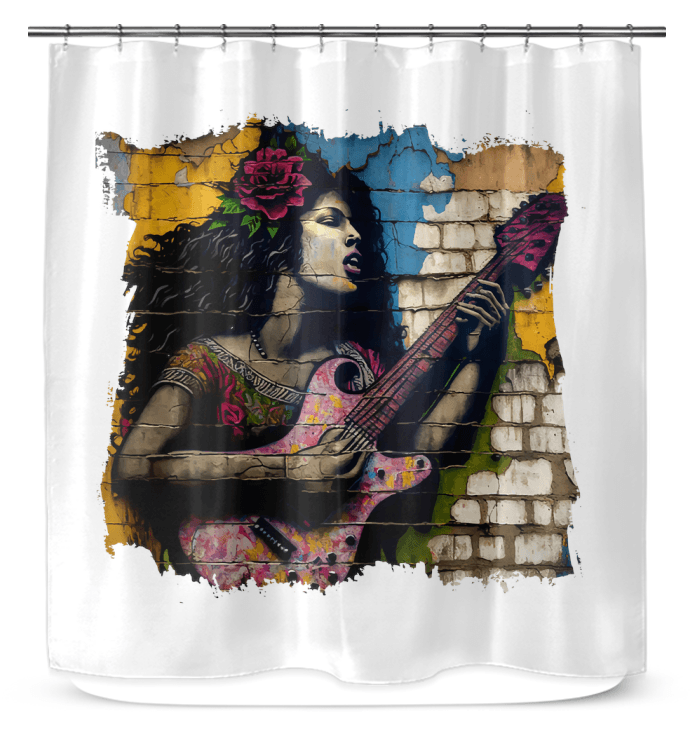 Music Fills Her Soul Shower Curtain - Beyond T-shirts