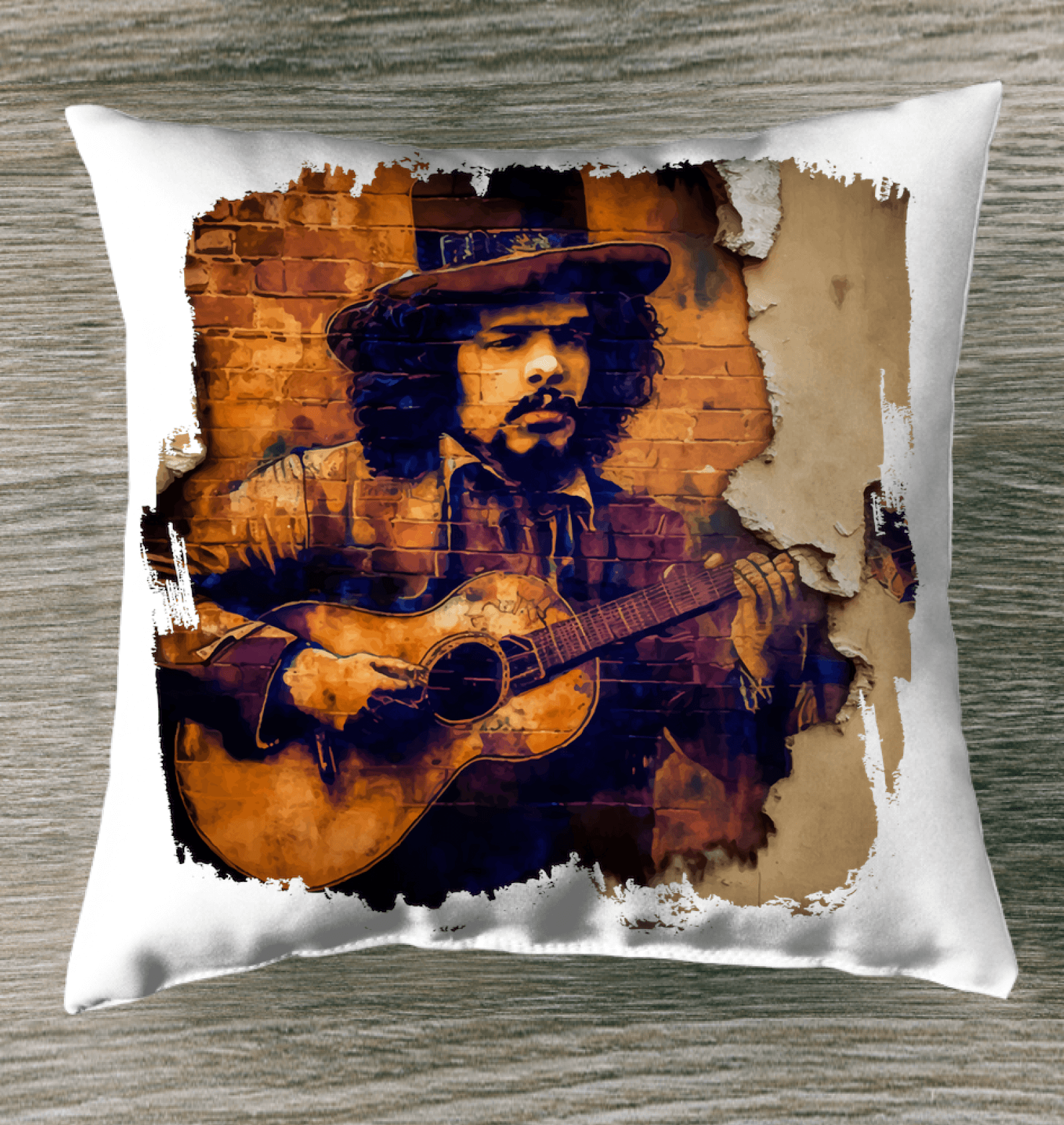 Music Fills His Heart Indoor Pillow - Beyond T-shirts