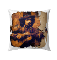 Music Fills His Heart Outdoor Pillow - Beyond T-shirts