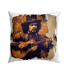 Music Fills His Heart Outdoor Pillow - Beyond T-shirts