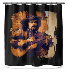 Music Fills His Heart Shower Curtain - Beyond T-shirts