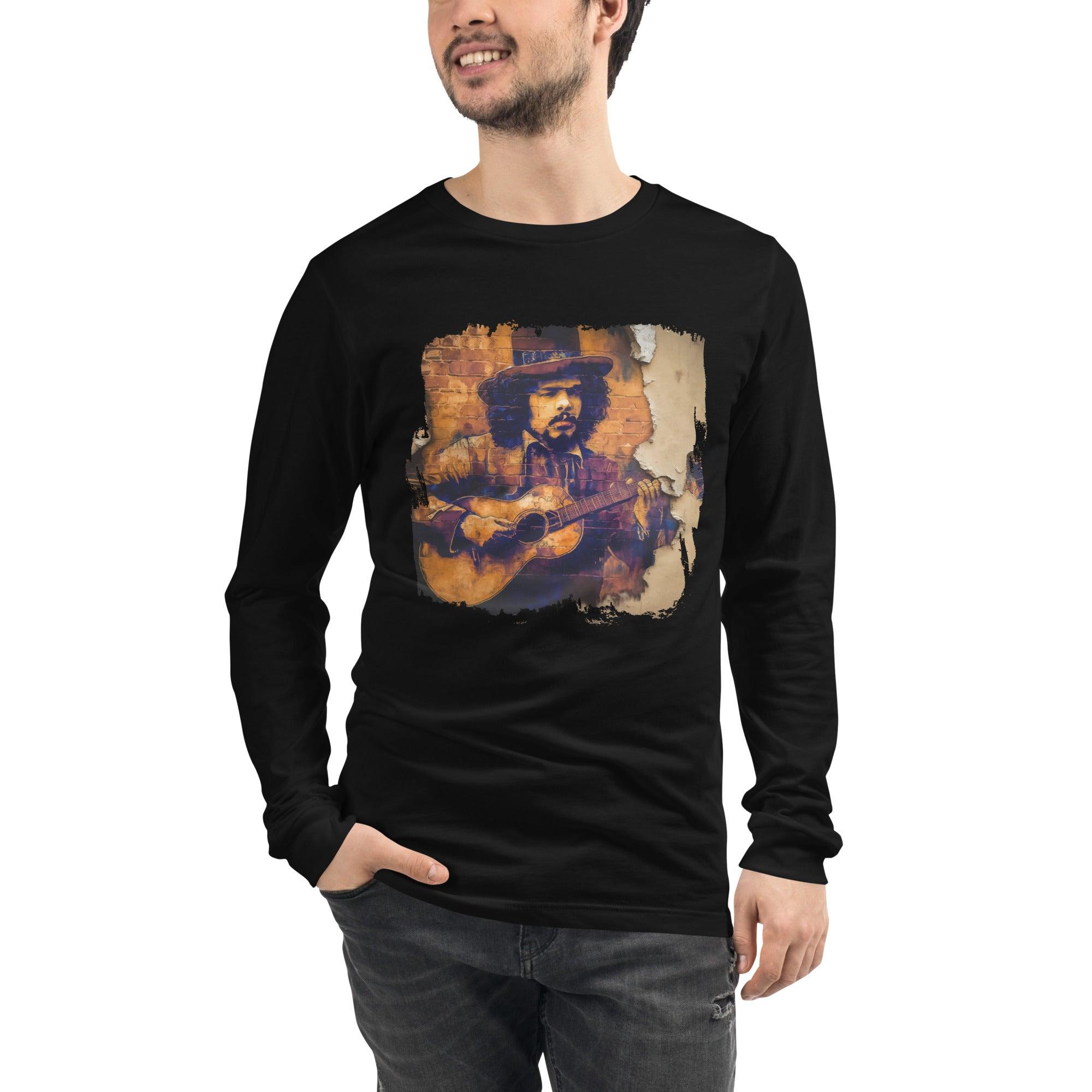 Music Fills His Heart Unisex Long Sleeve Tee - Beyond T-shirts