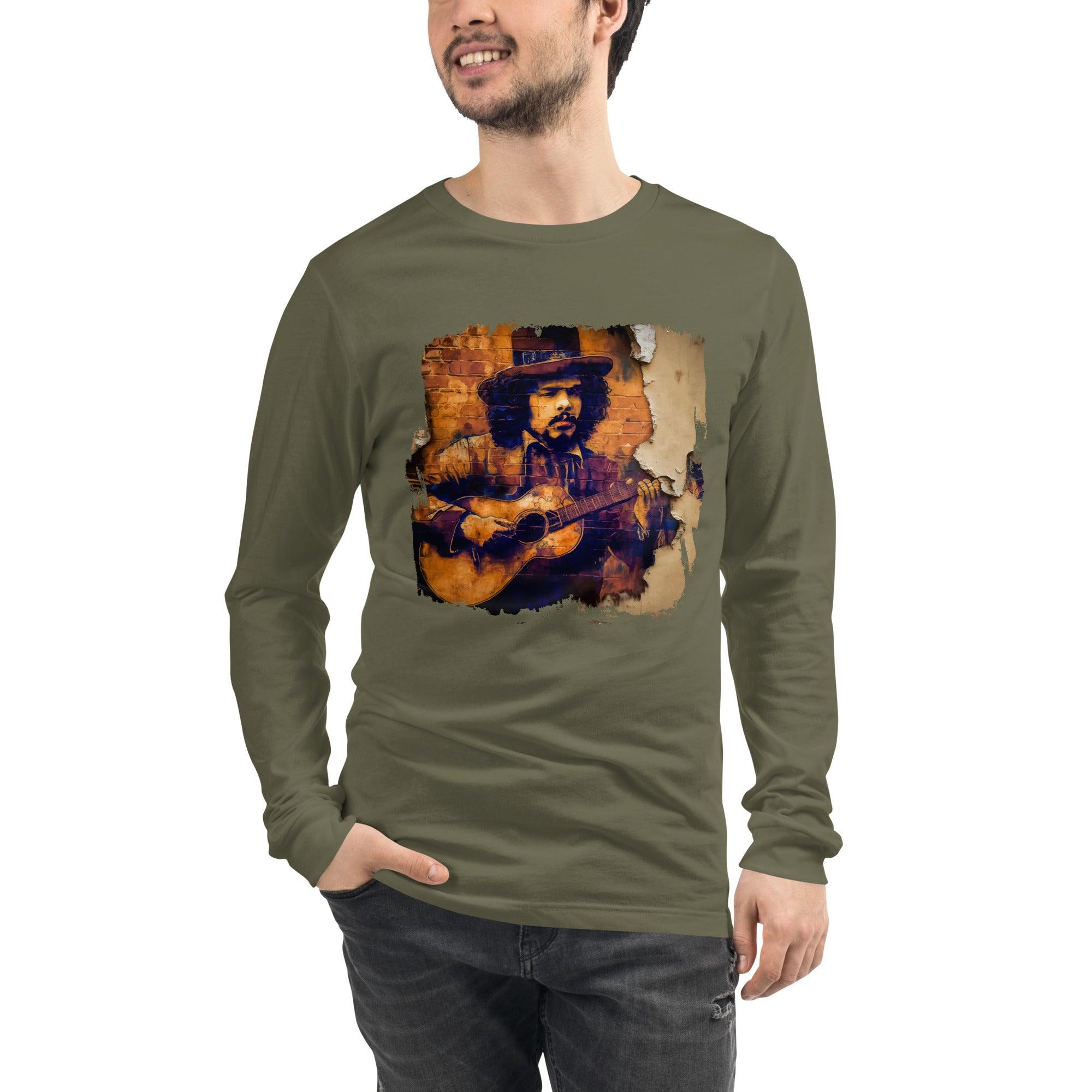 Music Fills His Heart Unisex Long Sleeve Tee - Beyond T-shirts