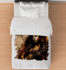 Music Is Her Escape Duvet Cover - Beyond T-shirts