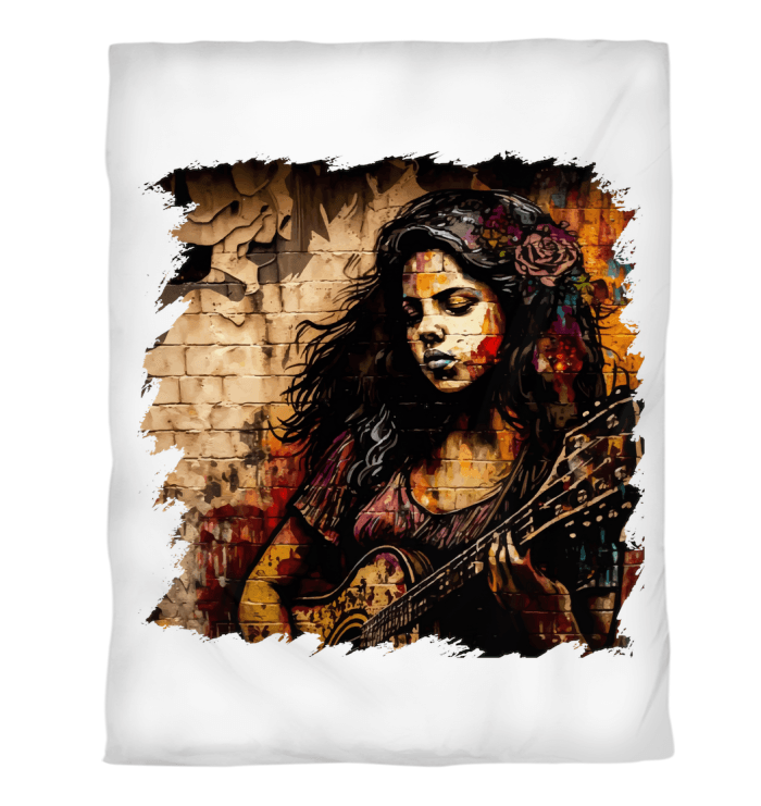 Music Is Her Escape Duvet Cover - Beyond T-shirts