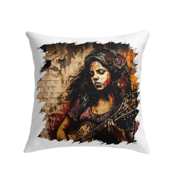 Music Is Her Escape Indoor Pillow - Beyond T-shirts