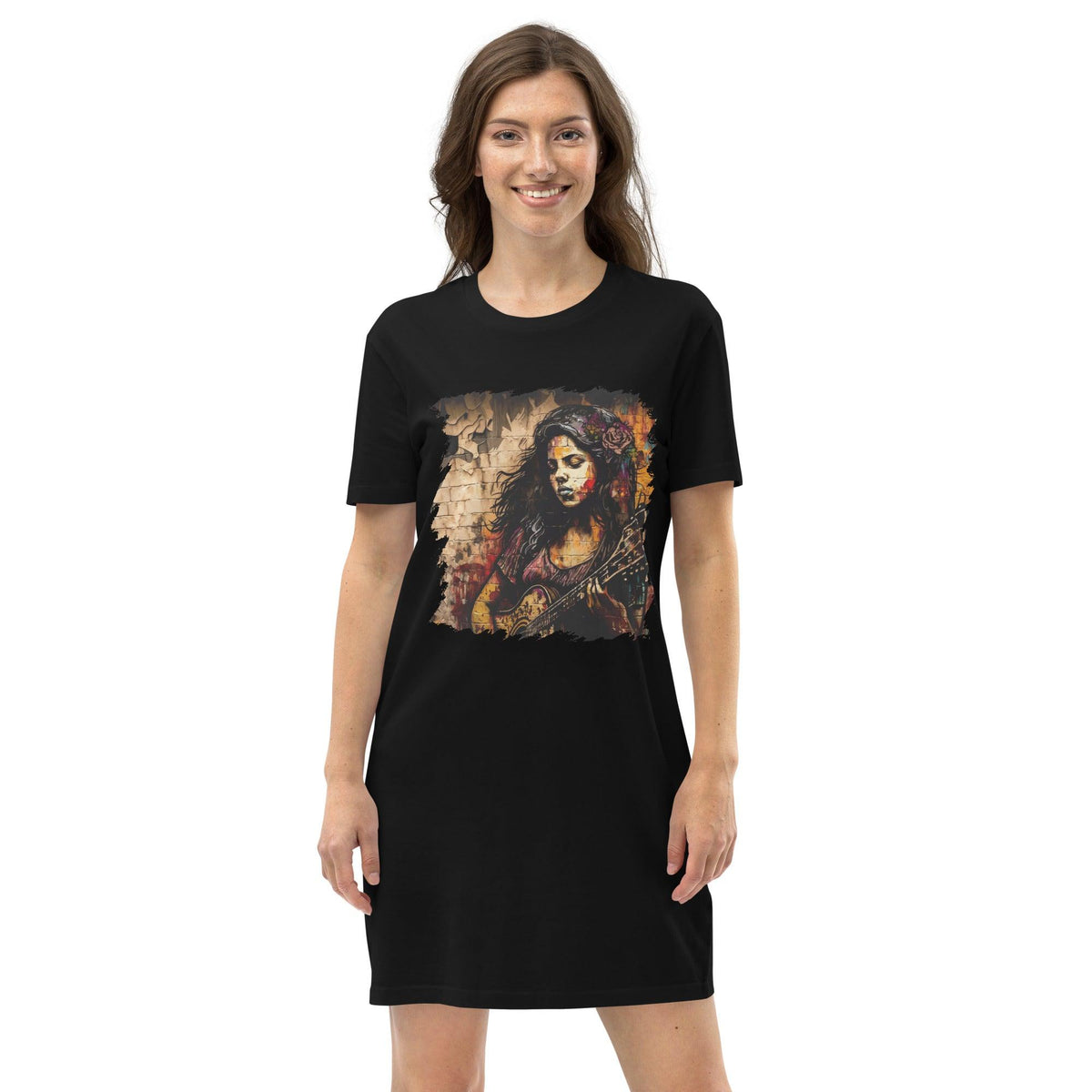 Music Is Her Escape Organic Cotton T-shirt Dress - Beyond T-shirts