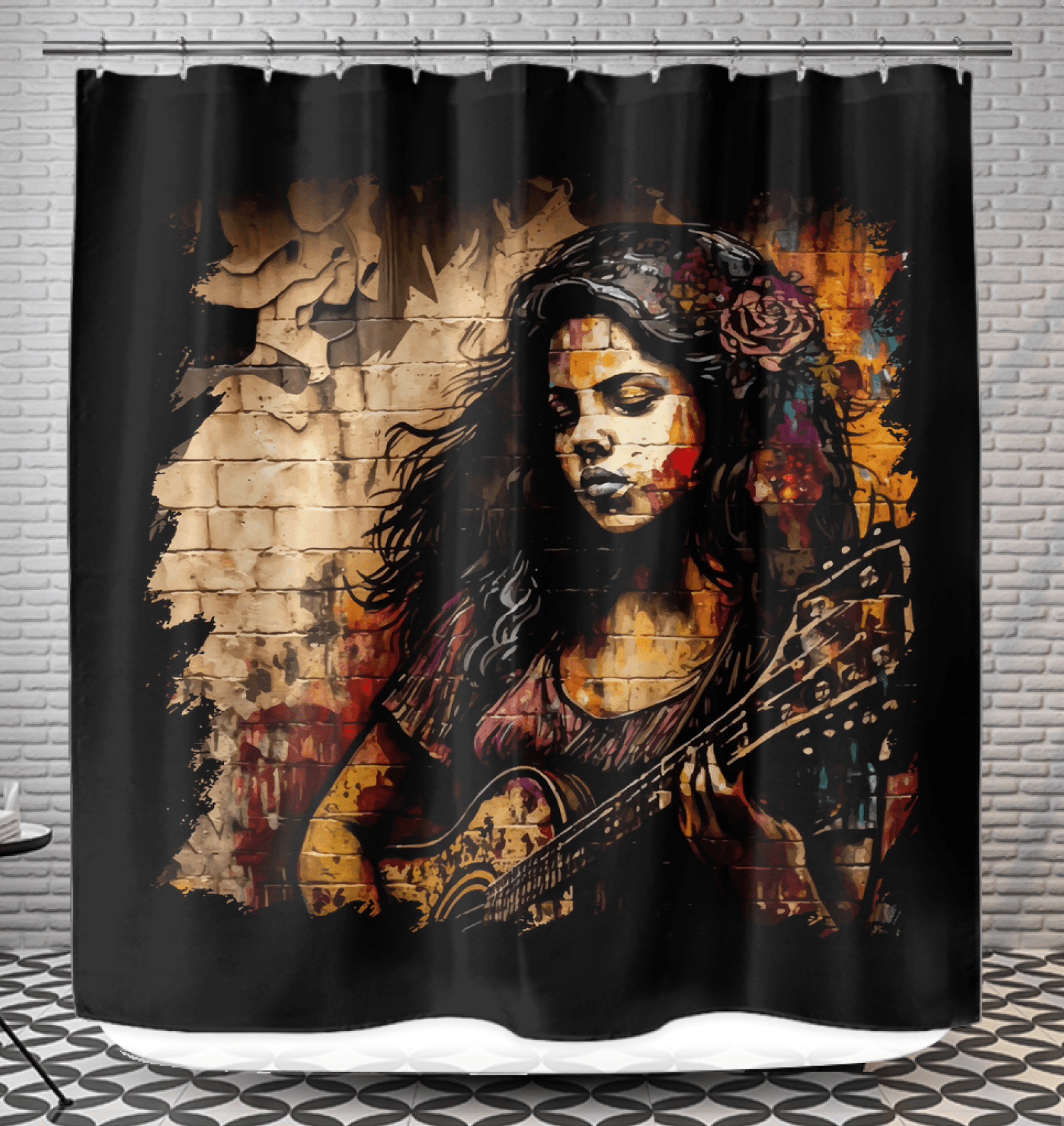 Music Is Her Escape Shower Curtain - Beyond T-shirts