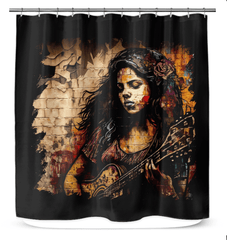 Music Is Her Escape Shower Curtain - Beyond T-shirts