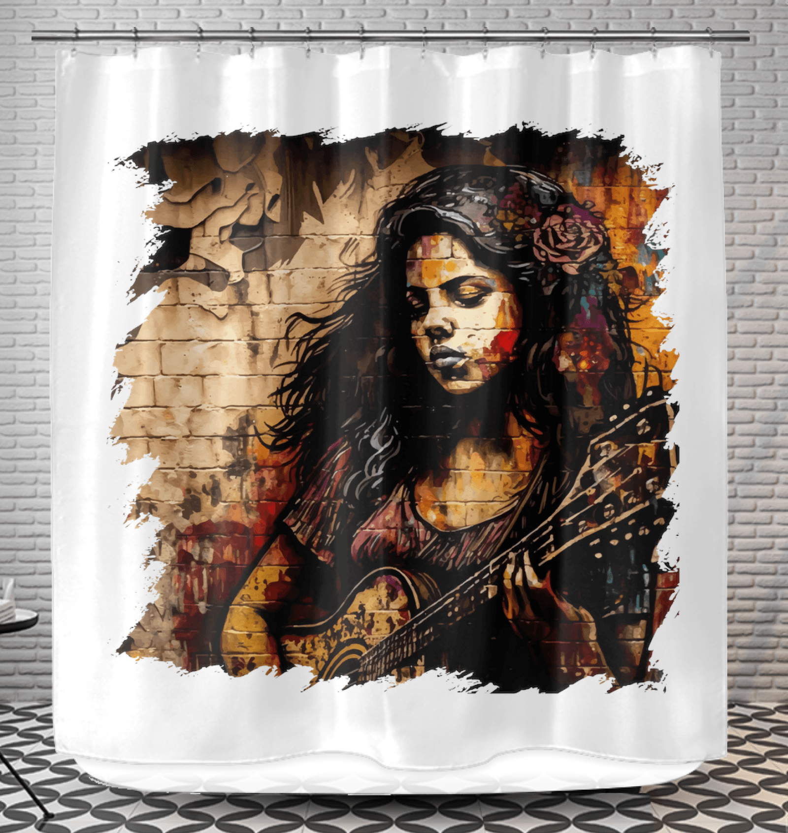 Music Is Her Escape Shower Curtain - Beyond T-shirts