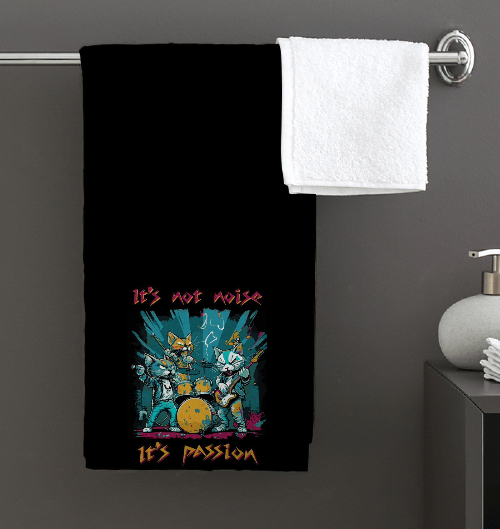 Music Is My Passion Bath Towel - Beyond T-shirts