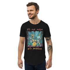 Music Is My Passion Men's Curved Hem T-Shirt - Beyond T-shirts