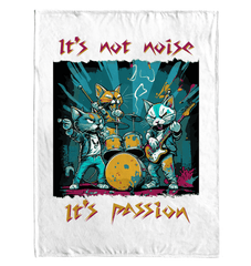 Music Is My Passion Sherpa Blanket - Beyond T-shirts