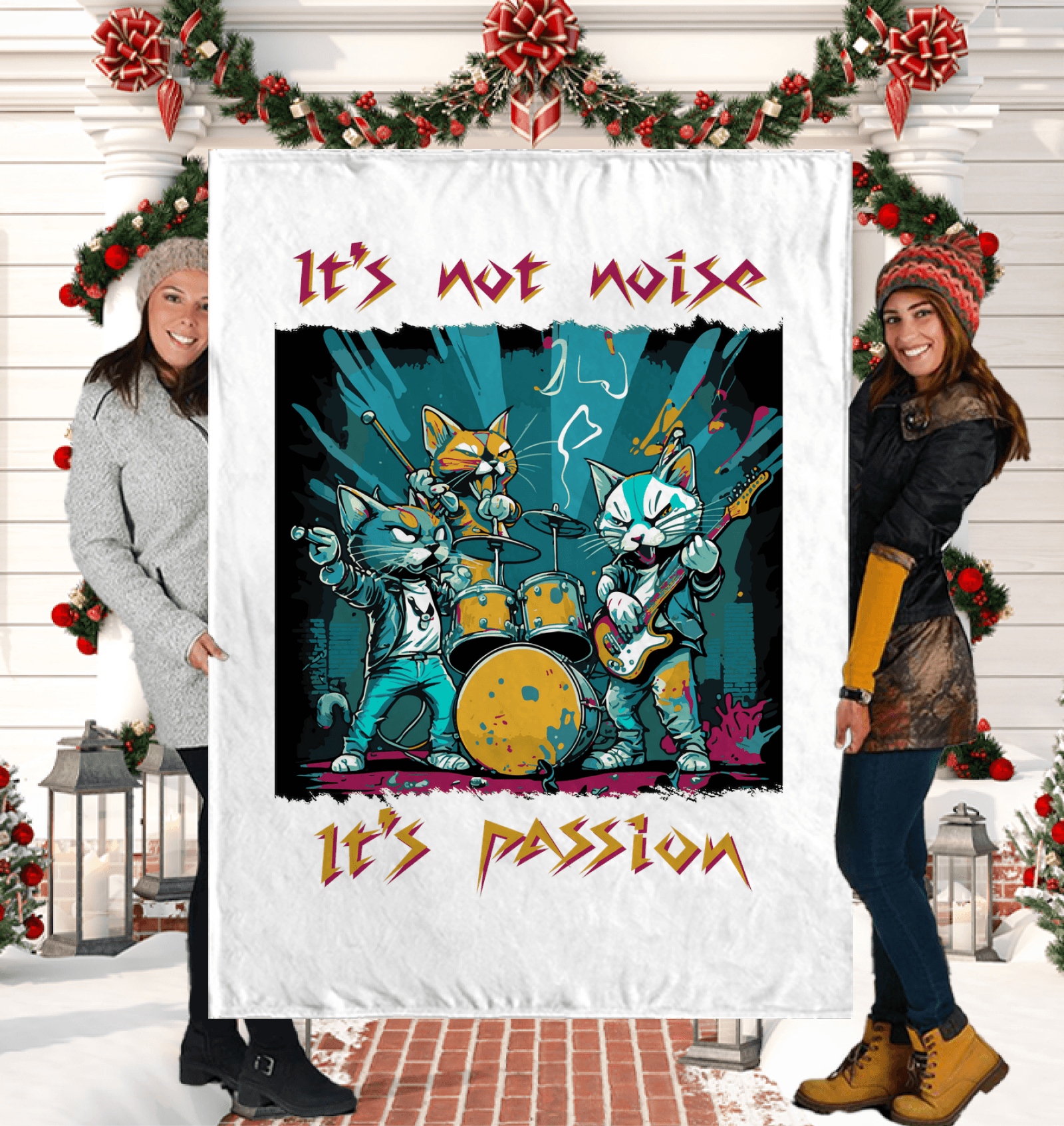 Music Is My Passion Sherpa Blanket - Beyond T-shirts