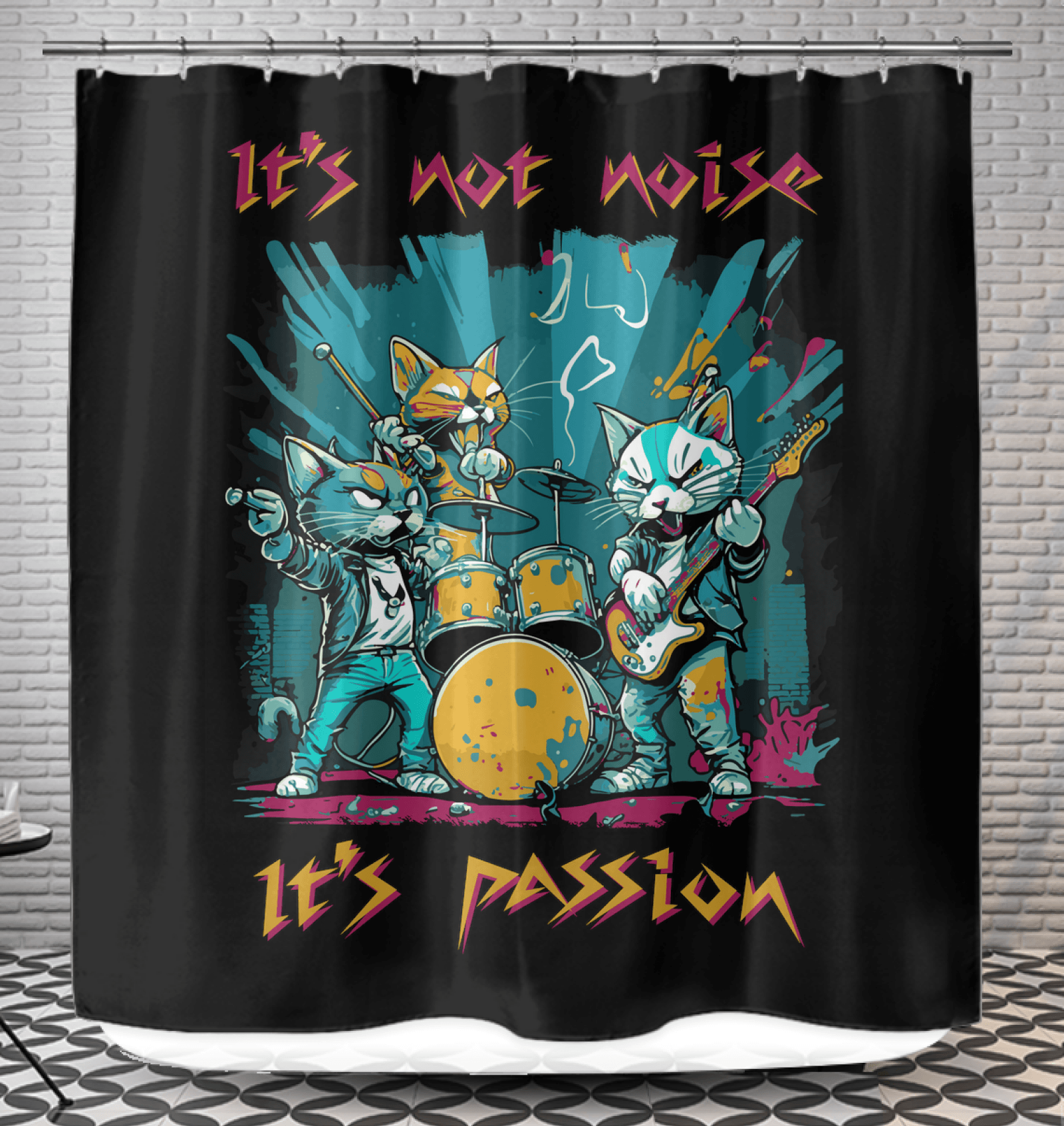 Music Is My Passion Shower Curtain - Beyond T-shirts