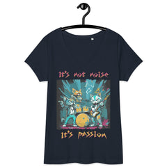 Music Is My Passion Women’s fitted v-neck t-shirt - Beyond T-shirts