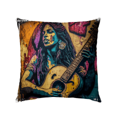 Music Is My Weapon Outdoor Pillow - Beyond T-shirts