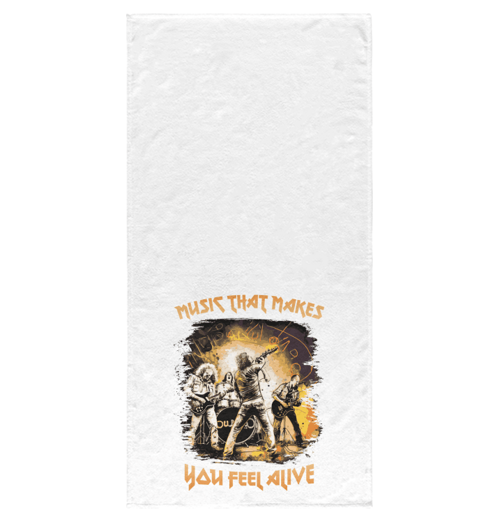 Music Makes You Alive Bath Towel - Beyond T-shirts