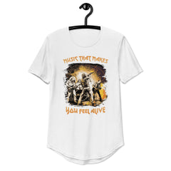 Music Makes You Alive Men's Curved Hem T-Shirt - Beyond T-shirts
