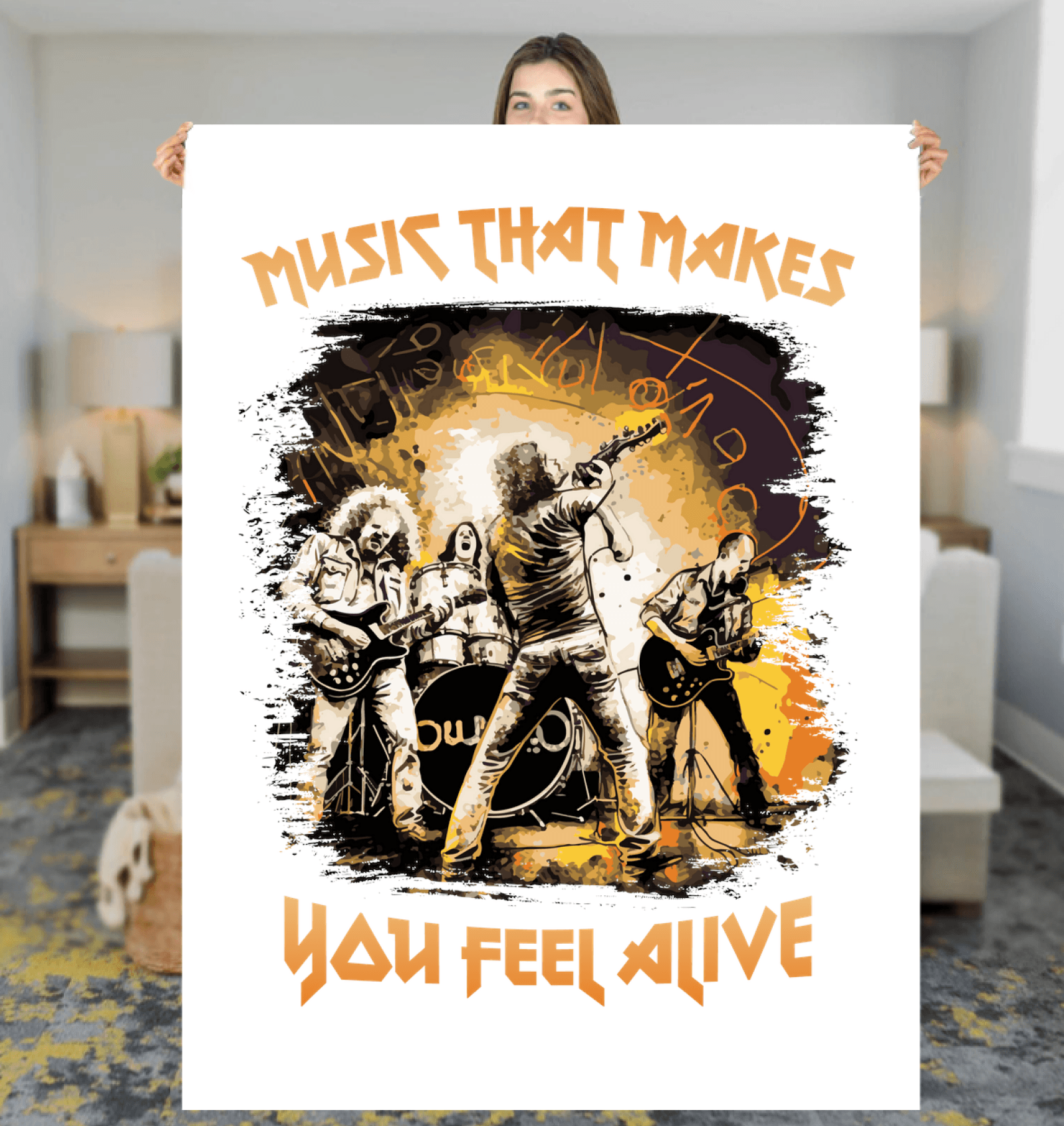 Music Makes You Alive Sherpa Blanket - Beyond T-shirts