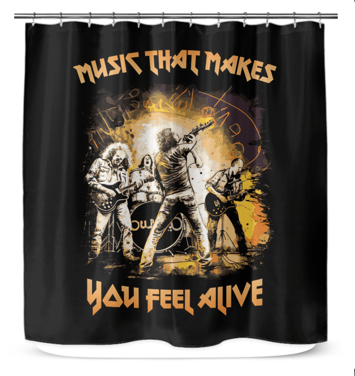 Music makes You Alive Shower Curtain - Beyond T-shirts