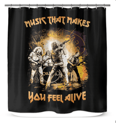 Music makes You Alive Shower Curtain - Beyond T-shirts