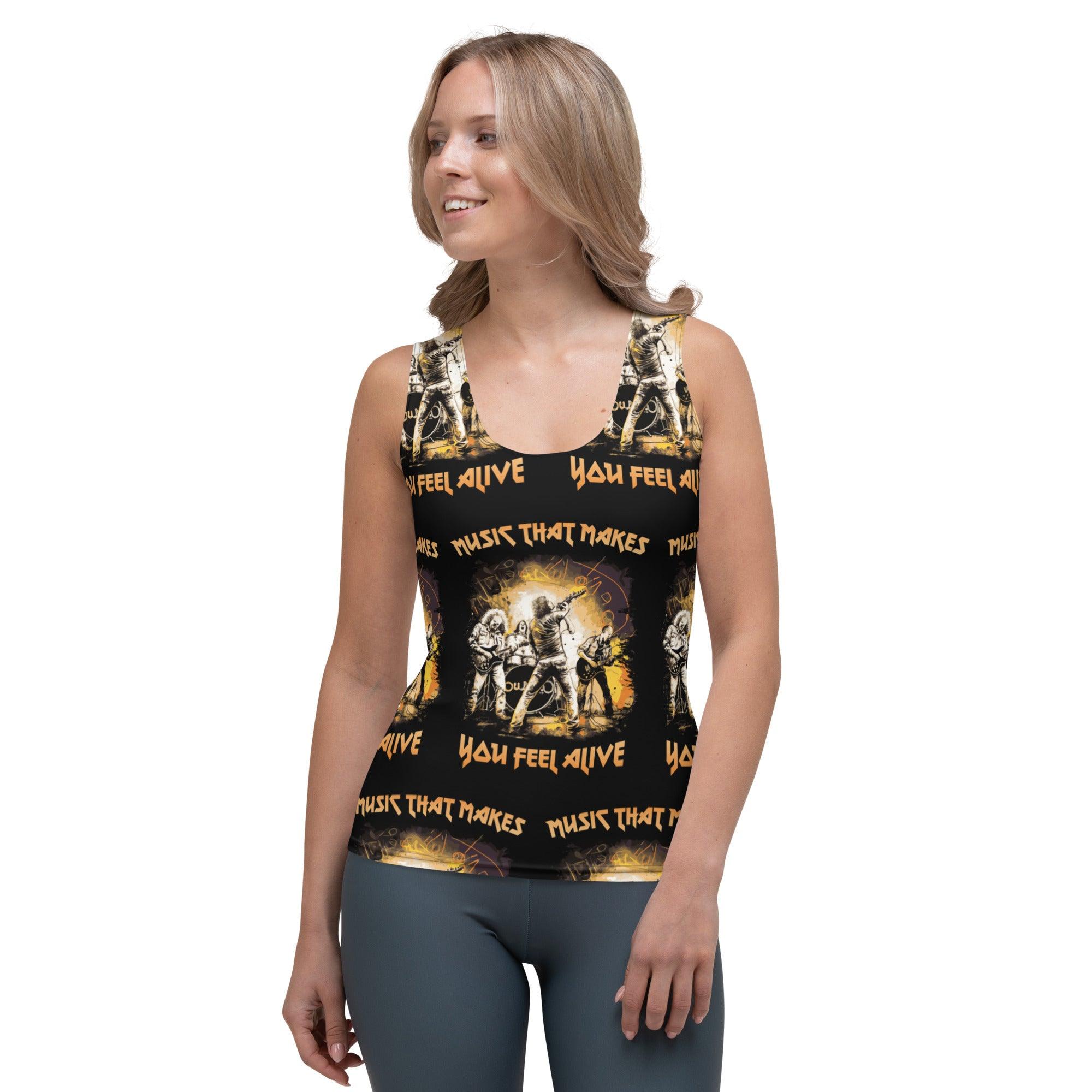 Music Makes You Alive Sublimation Cut & Sew Tank Top - Beyond T-shirts