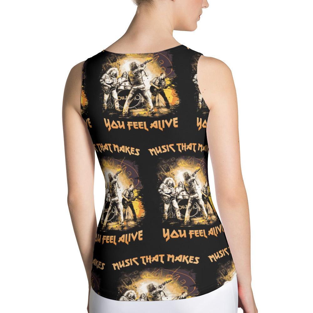 Music Makes You Alive Sublimation Cut & Sew Tank Top - Beyond T-shirts