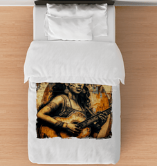 Music Speaks Guitar Roars Duvet Cover - Beyond T-shirts