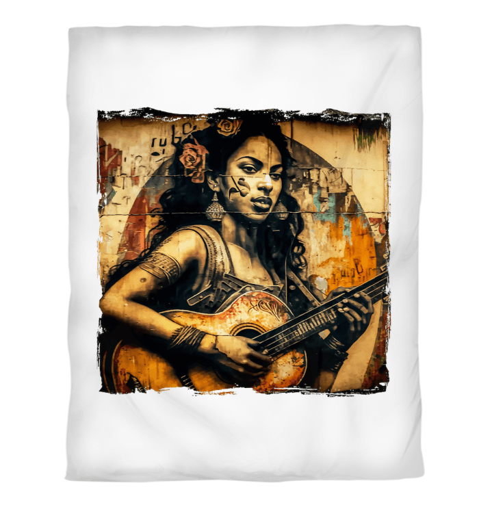 Music Speaks Guitar Roars Duvet Cover - Beyond T-shirts