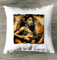 Music Speaks, Guitar Roars Indoor Pillow - Beyond T-shirts