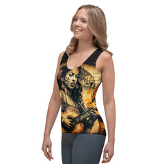 Music Speaks Guitar Roars Sublimation Cut & Sew Tank Top - Beyond T-shirts