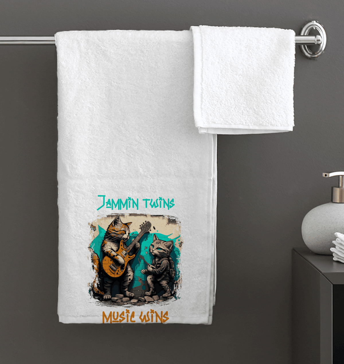 Music Wins Bath Towel - Beyond T-shirts