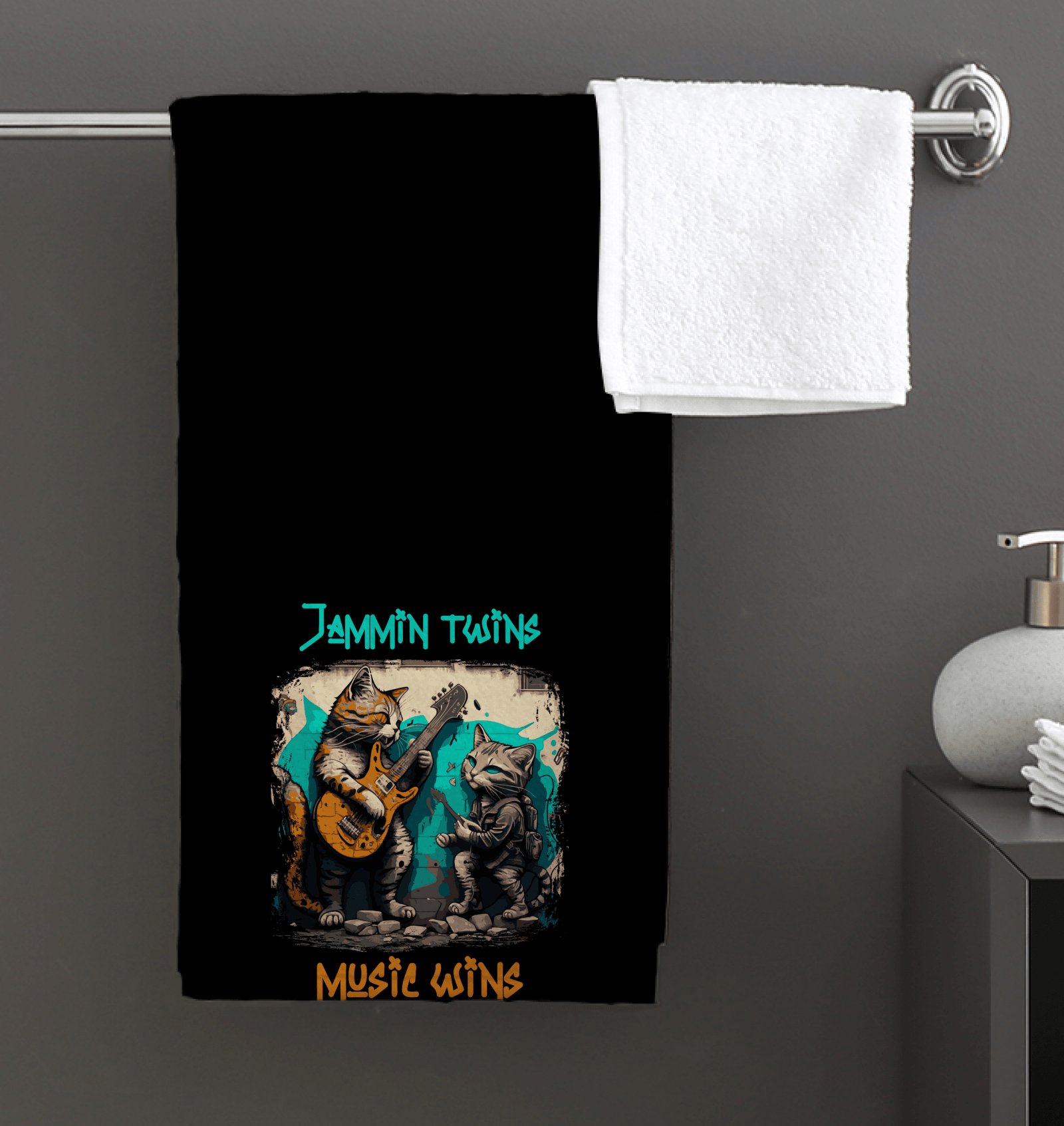 Music Wins Bath Towel - Beyond T-shirts